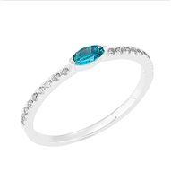 Anello Donna in Oro bianco Acquamarina AN-4024-16-ACQUAMARINA